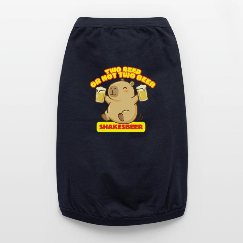 Zwei Bier oder nicht zwei Bier – Shakesbeer – Capybara Premium Organic Hunde-T-Shirt