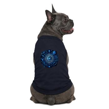 Weltraum Planeten Galaxien Sterne Monde - Premium Organic Hunde-T-Shirt - Navy - Hinten