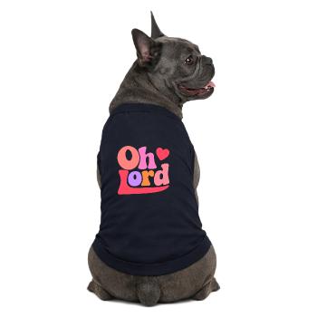 Oh Lord - Premium Organic Dog T-Shirt - navy - Back