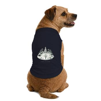 Stille Reflektionen ZenGarten - Premium Organic Hunde-T-Shirt - Navy - Hinten