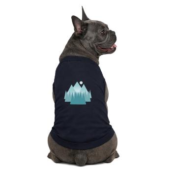Astral mountain landscape in blue tones - Premium Organic Dog T-Shirt - navy - Back