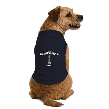 Juist Lighthouse, Memmert Fire, North Sea - Premium Organic Dog T-Shirt - navy - Back