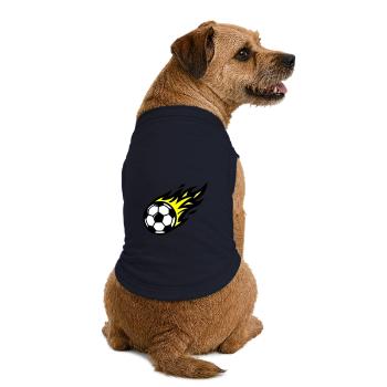 Fussball Flamme Ball - Premium Organic Hunde-T-Shirt - Navy - Hinten