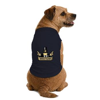 Bräutigam Handzeichen (Polterabend / JGA / 3C) - Premium Organic Hunde-T-Shirt - Navy - Hinten