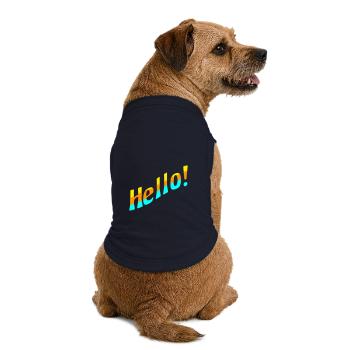 Hello! - Premium Organic Dog T-Shirt - navy - Back