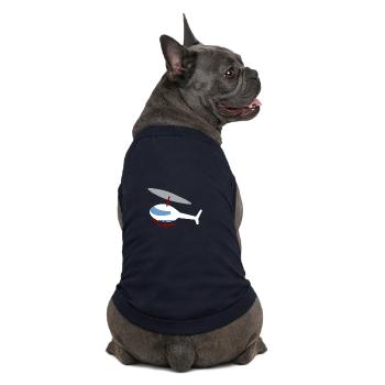 White Helicopter - Premium Organic Dog T-Shirt - navy - Back