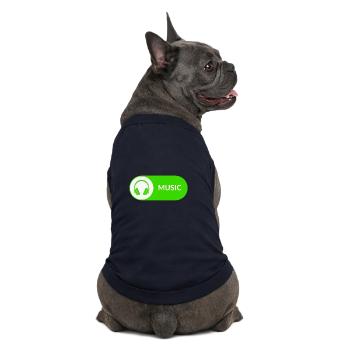 Music-Button - Premium Organic Hunde-T-Shirt - Navy - Hinten