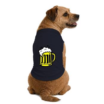 Bier Bierkrug Symbol - Premium Organic Hunde-T-Shirt - Navy - Hinten