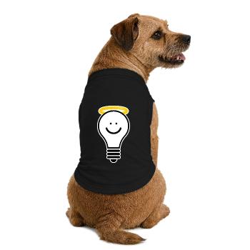 Light bulb with halo – creative light moti - Premium Organic Dog T-Shirt - black - Back