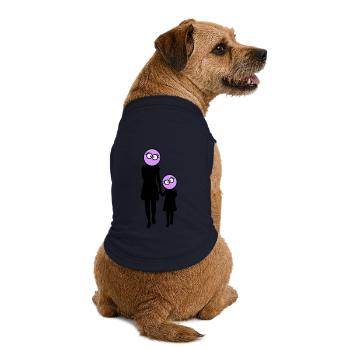 Family Silhouette Dear Children Parents Mom Dad - Premium Organic Dog T-Shirt - navy - Back