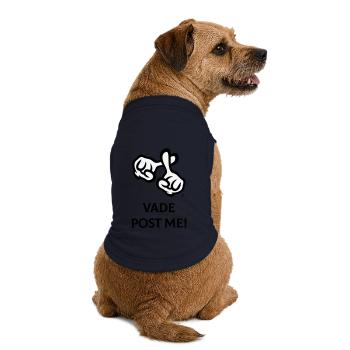 Vade Post Me! (Cross / Bible / Religion / 2C) - Premium Organic Dog T-Shirt - navy - Back