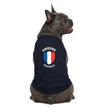 Angers France Shield Emblem - Premium Organic Dog T-Shirt - navy - Back