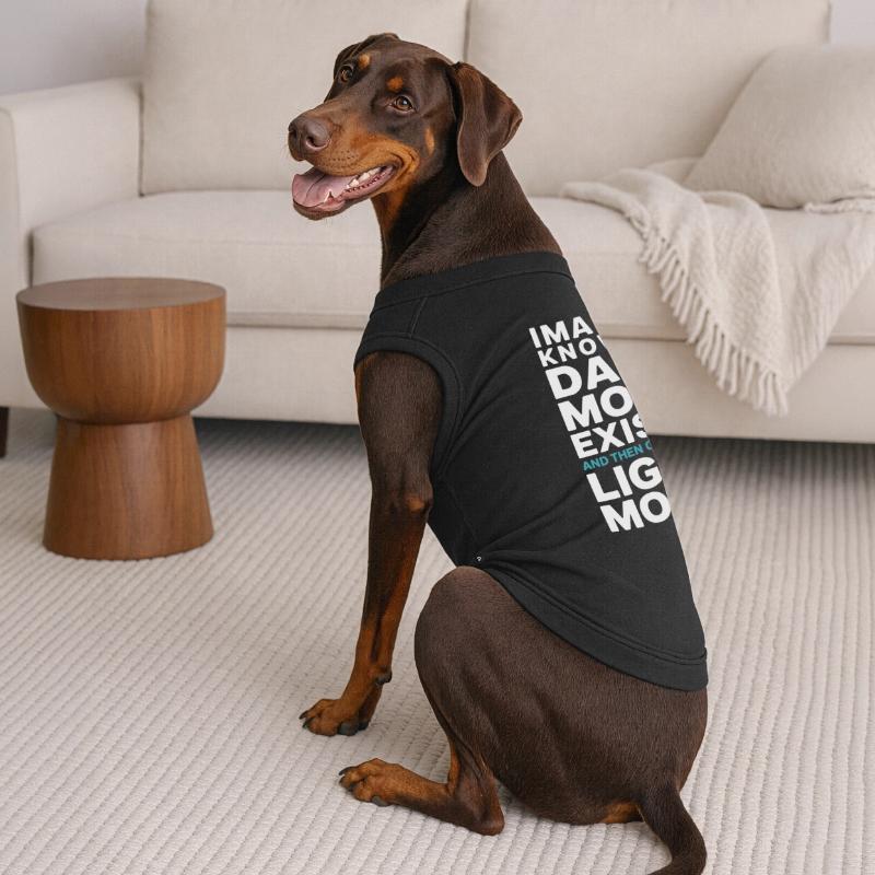 Dark Mode Exists Programmierer IT Nerd Coder Büro Premium Organic Hunde-T-Shirt