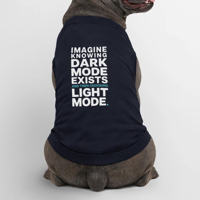 Le mode sombre existe Programmeur IT Nerd Coder Office T-shirt bio premium pour chien