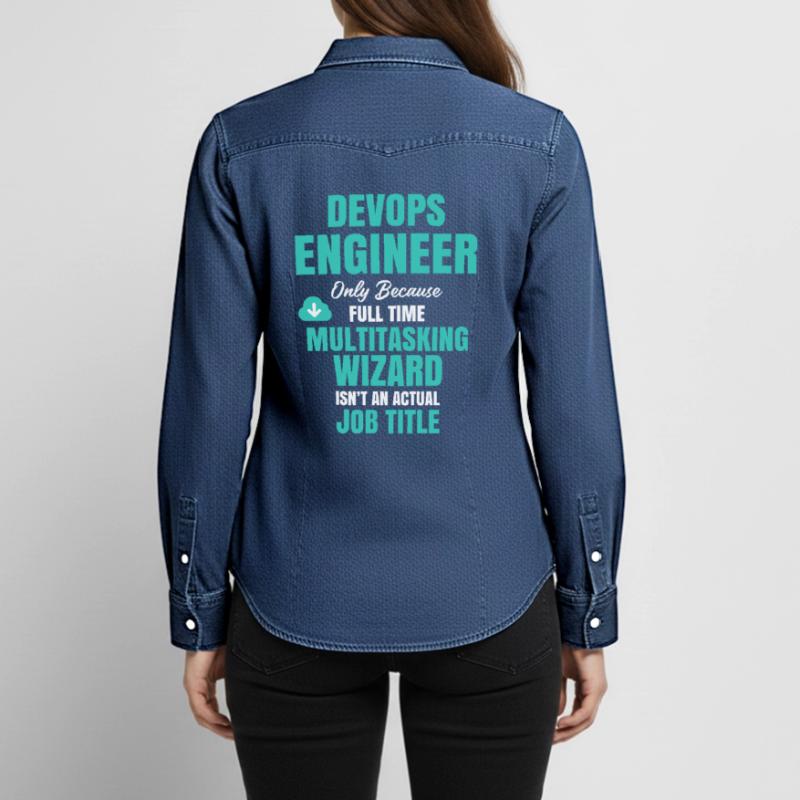 DevOps Engineer Multitasking-Assistent Frauen Jeanshemd Organic von Stanley/Stella