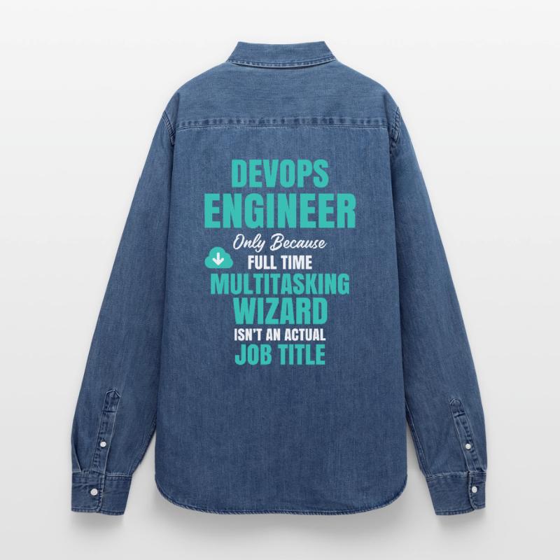 DevOps Engineer Multitasking Wizard Women’s Organic Denim Shirt by Stanley/Stella