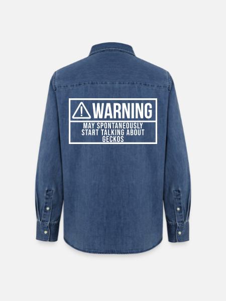 Gecko Gecko Gecko - Frauen Jeanshemd Organic von Stanley/Stella - verwaschenes Mittelblau