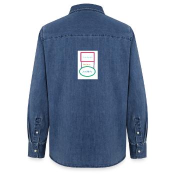 Antwort - Frauen Jeanshemd Organic von Stanley/Stella - verwaschenes Mittelblau  - Hinten - AI Model Female 172 light (172cm)