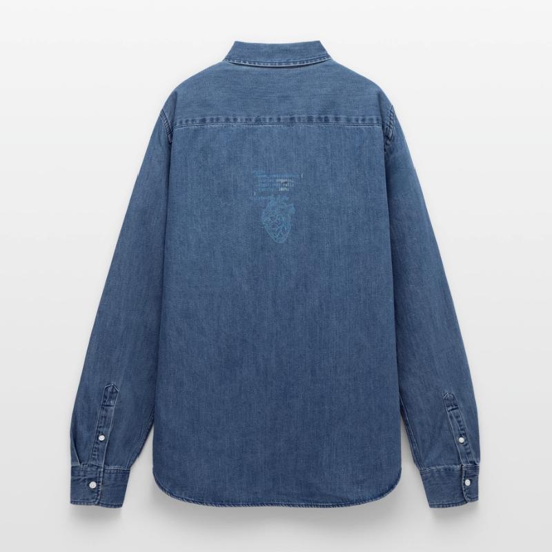 Programmer Heart CSS Code - Tech & Empathy Art Women’s Organic Denim Shirt by Stanley/Stella