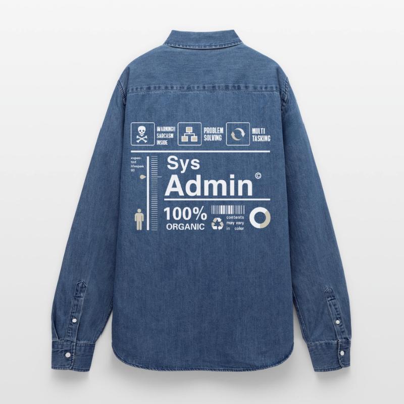 Sys Admin programmier Computer Nerd pc Platine cpu Frauen Jeanshemd Organic von Stanley/Stella