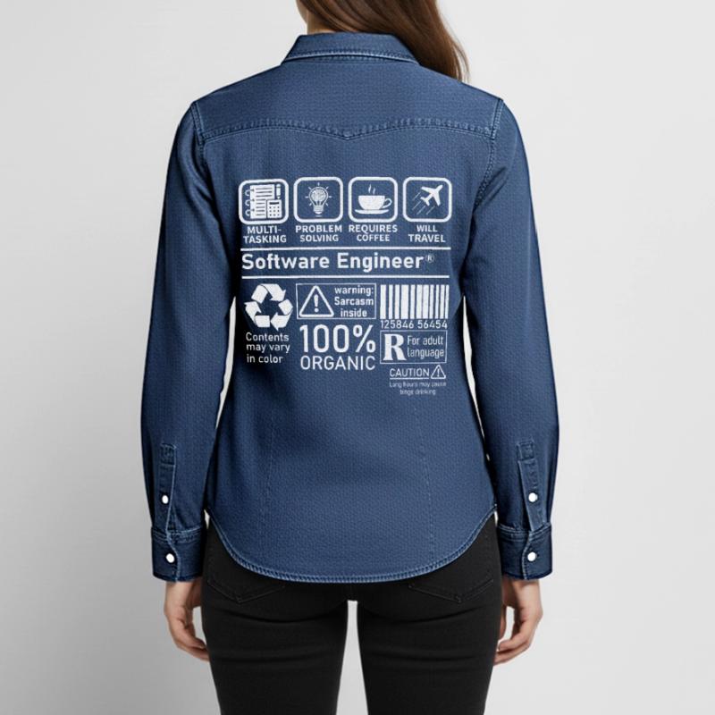 software engineer multi tasking problem solving Women’s Organic Denim Shirt by Stanley/Stella