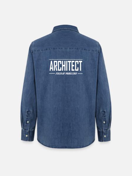 I'm An Architect Vintage-Architekturstudenten - Frauen Jeanshemd Organic von Stanley/Stella - verwaschenes Mittelblau 