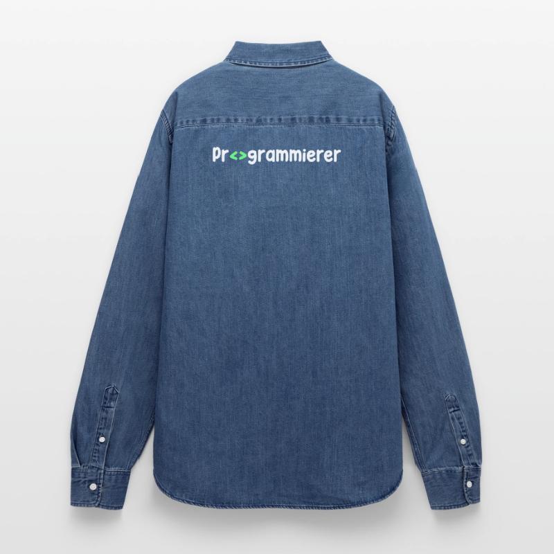 Programmeur, Geek, Script, Code, Nerd Chemise en denim femme bio Stanley/Stella