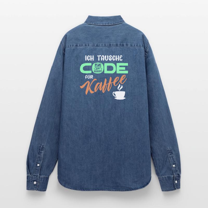 Code Developer Statement Programmierer Computer Frauen Jeanshemd Organic von Stanley/Stella