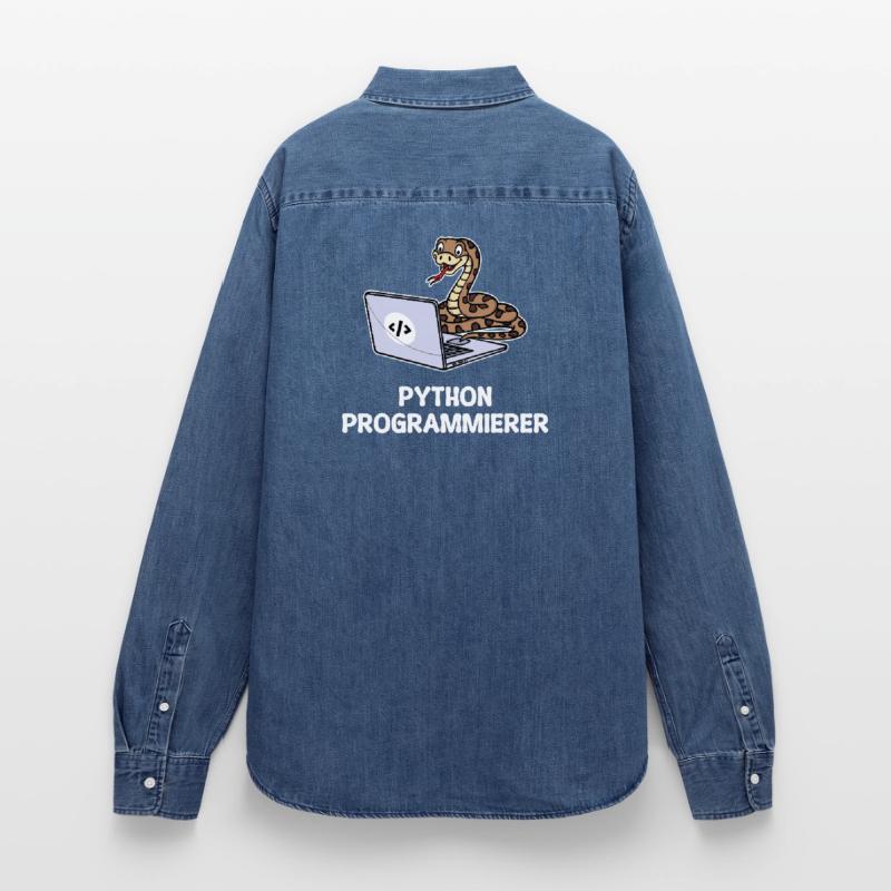 Developer Coden Statement Computer Programmer Women’s Organic Denim Shirt by Stanley/Stella