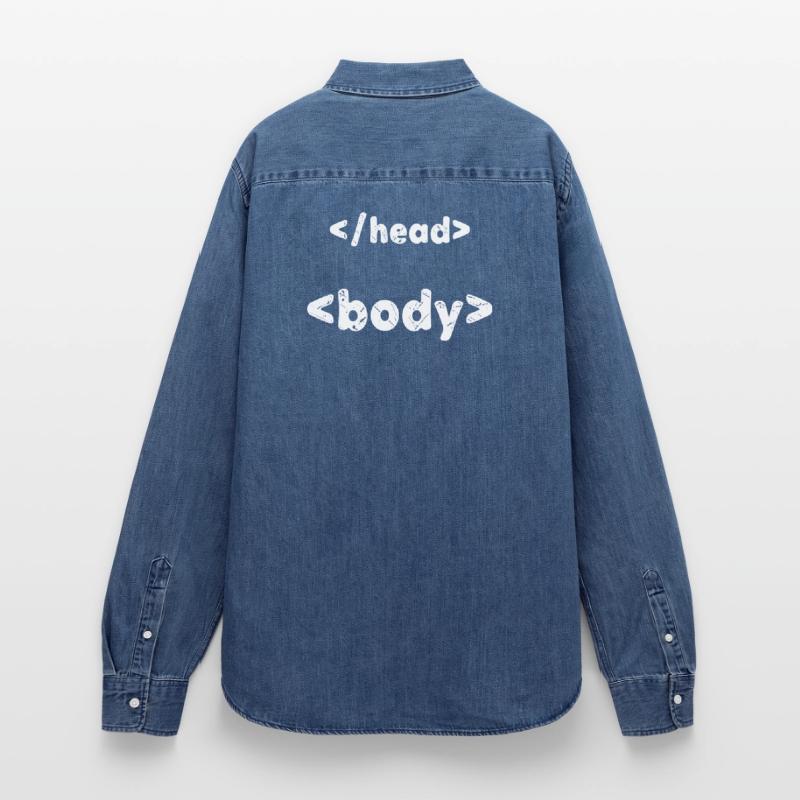 Code Programmer Developer Scripting Computer Science Women’s Organic Denim Shirt by Stanley/Stella