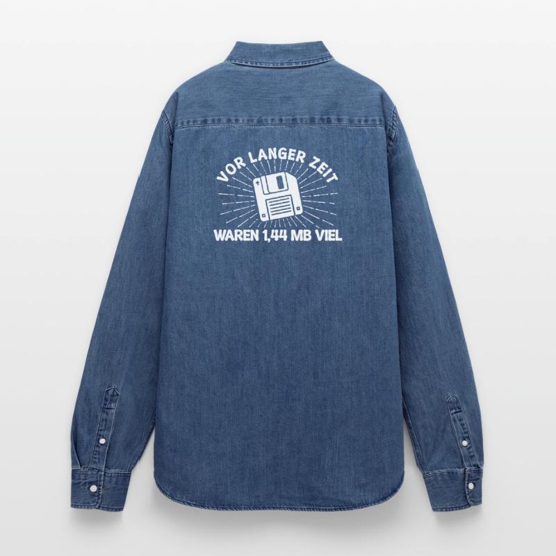 Developer Programmer Statement Debug Scripting Women’s Organic Denim Shirt by Stanley/Stella