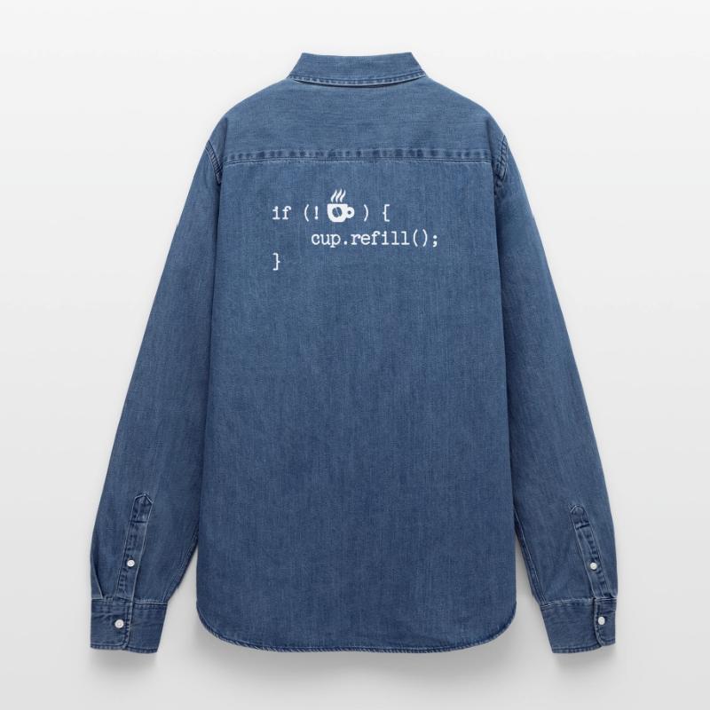 Debug Programmer Coden Developer Computergeek Women’s Organic Denim Shirt by Stanley/Stella