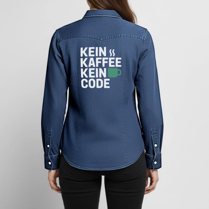 Kein Kaffee Kein Code Programmierer Informatiker Frauen Jeanshemd Organic von Stanley/Stella