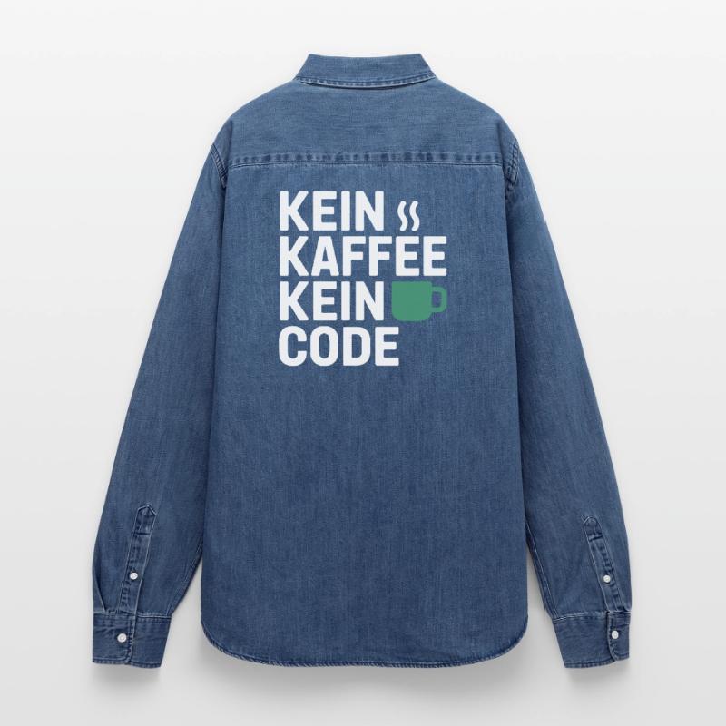 No Coffee No Code Programmer Computer Scientist Women’s Organic Denim Shirt by Stanley/Stella