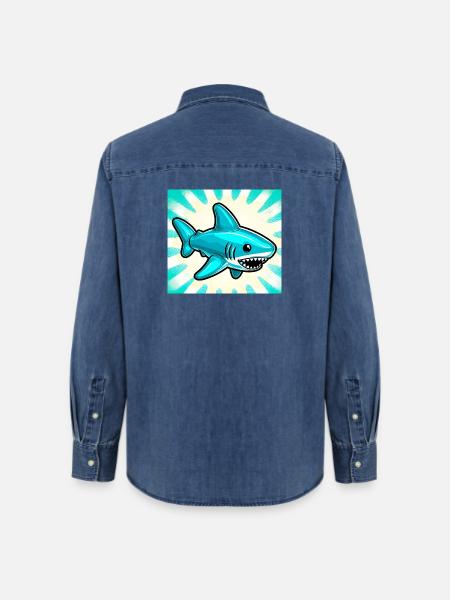 Hai - Frauen Jeanshemd Organic von Stanley/Stella - verwaschenes Mittelblau