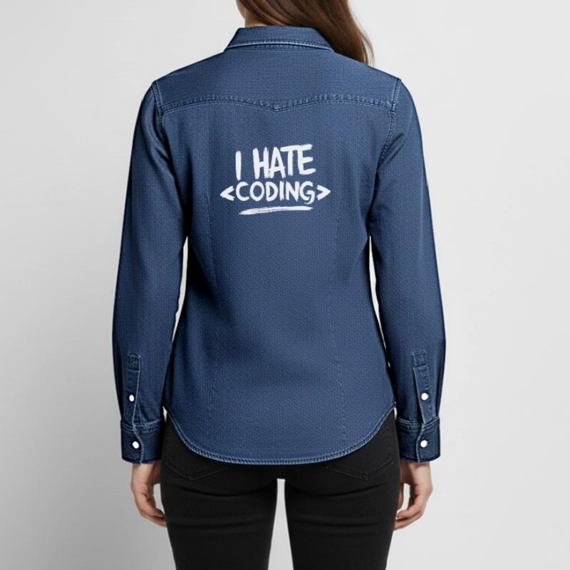 Je déteste coder Programmeur Web Chemise en denim femme bio Stanley/Stella