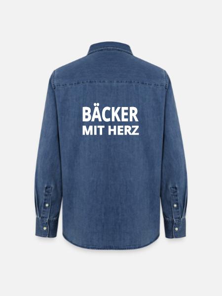 Bäcker - Frauen Jeanshemd Organic von Stanley/Stella - verwaschenes Mittelblau 