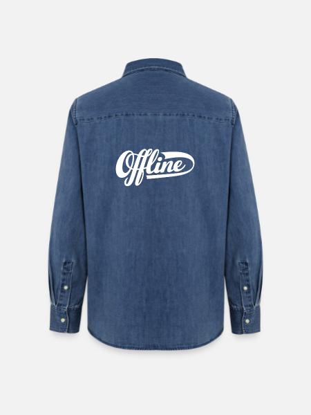 Offline Statement - Frauen Jeanshemd Organic von Stanley/Stella - verwaschenes Mittelblau