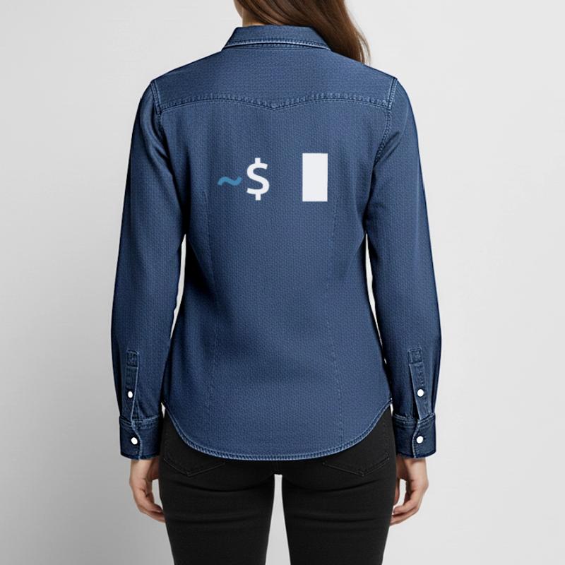 Commande Linux Shell Chemise en denim femme bio Stanley/Stella