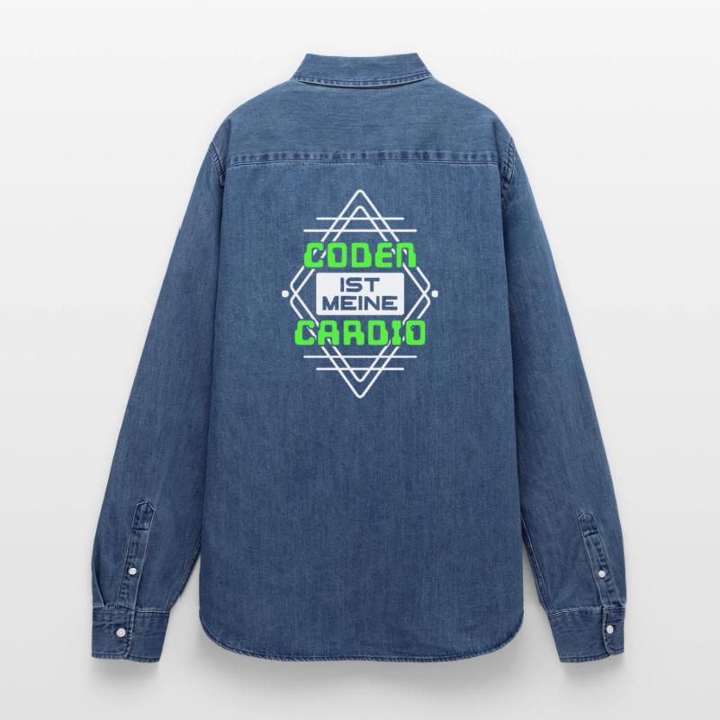 Coden Statement Developer Computerfreak Skripting Frauen Jeanshemd Organic von Stanley/Stella