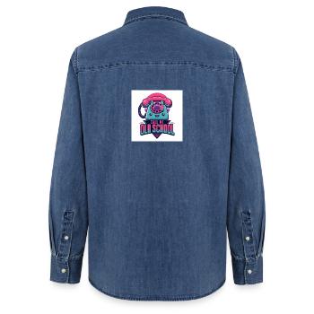 Appelez-moi à l’ancienne - Chemise en denim femme bio Stanley/Stella - bleu moyen délavé  - Dos - AI Model Female 172 light (172cm)