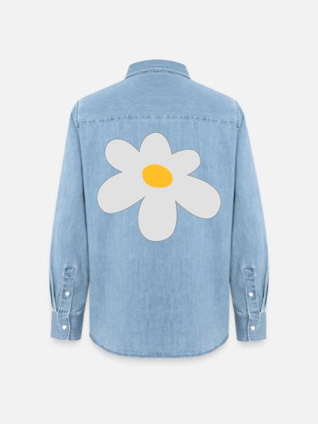 blume - Frauen Jeanshemd Organic von Stanley/Stella - verwaschenes Hellblau