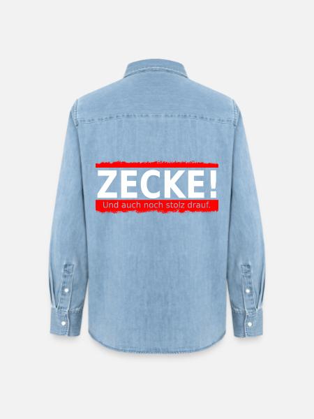 Zecke - Frauen Jeanshemd Organic von Stanley/Stella - verwaschenes Hellblau