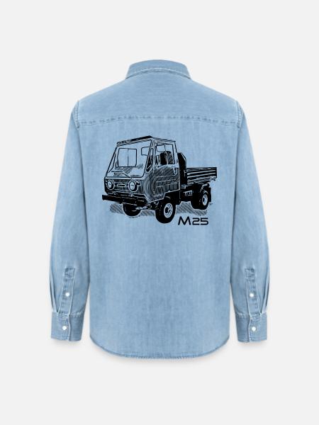 Multicar M25 - Frauen Jeanshemd Organic von Stanley/Stella - verwaschenes Hellblau