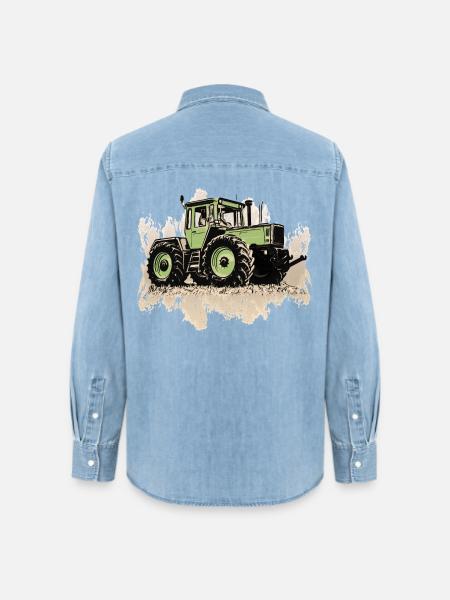 MB trac 1300 turbo | Traktor - Frauen Jeanshemd Organic von Stanley/Stella - verwaschenes Hellblau