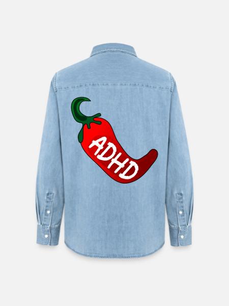 NEUORDIVERSITÄT ADHS PEPERONI - Frauen Jeanshemd Organic von Stanley/Stella - verwaschenes Hellblau