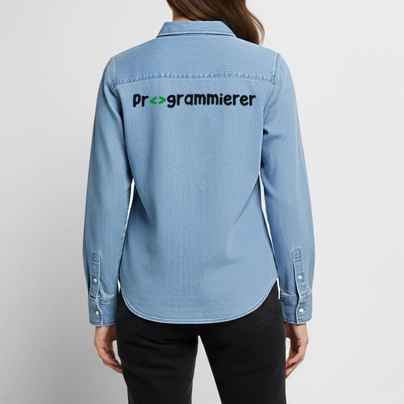 Programmierer Developer Webentwickler Skripting Frauen Jeanshemd Organic von Stanley/Stella
