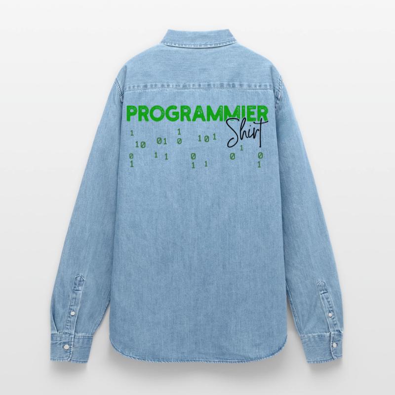Programmierer Developer Code Statement Skripting Frauen Jeanshemd Organic von Stanley/Stella