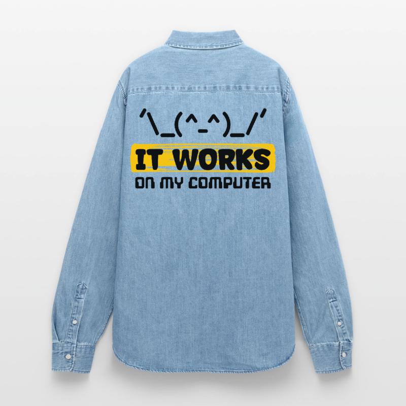 Coden Skripting Computerfreak Developer Statement Frauen Jeanshemd Organic von Stanley/Stella