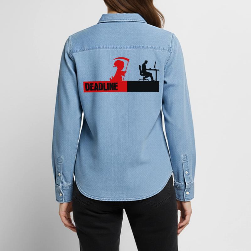 Correction de bugs Script Dev Développeur Computerfreak Chemise en denim femme bio Stanley/Stella